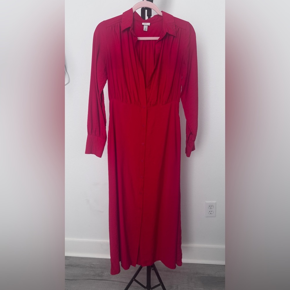 a new day Vibrant Red Long Sleeve Dress size XS